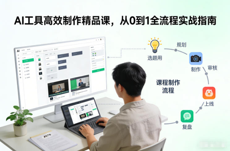 AI工具高效制作精品课，从0到1全流程实战指南-灵感工坊云网创